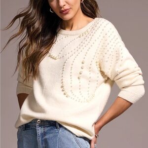 NWT - Tribal - SOFT PEARL APPLIQUE DOLMAN SLEEVE SWEATER